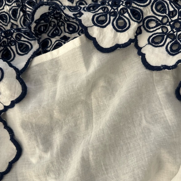 NWT VINEYARD VINES KENTUCKY DERBY EYELET MAXI DRESS SIZE 8 DEEP BAY NAVY WHITE - Picture 14 of 15